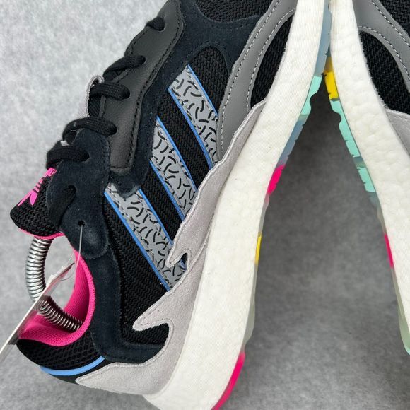 Adidas Tresc Running Boost Shoes Black Pink Mens Size 10 - Picture 8 of 12